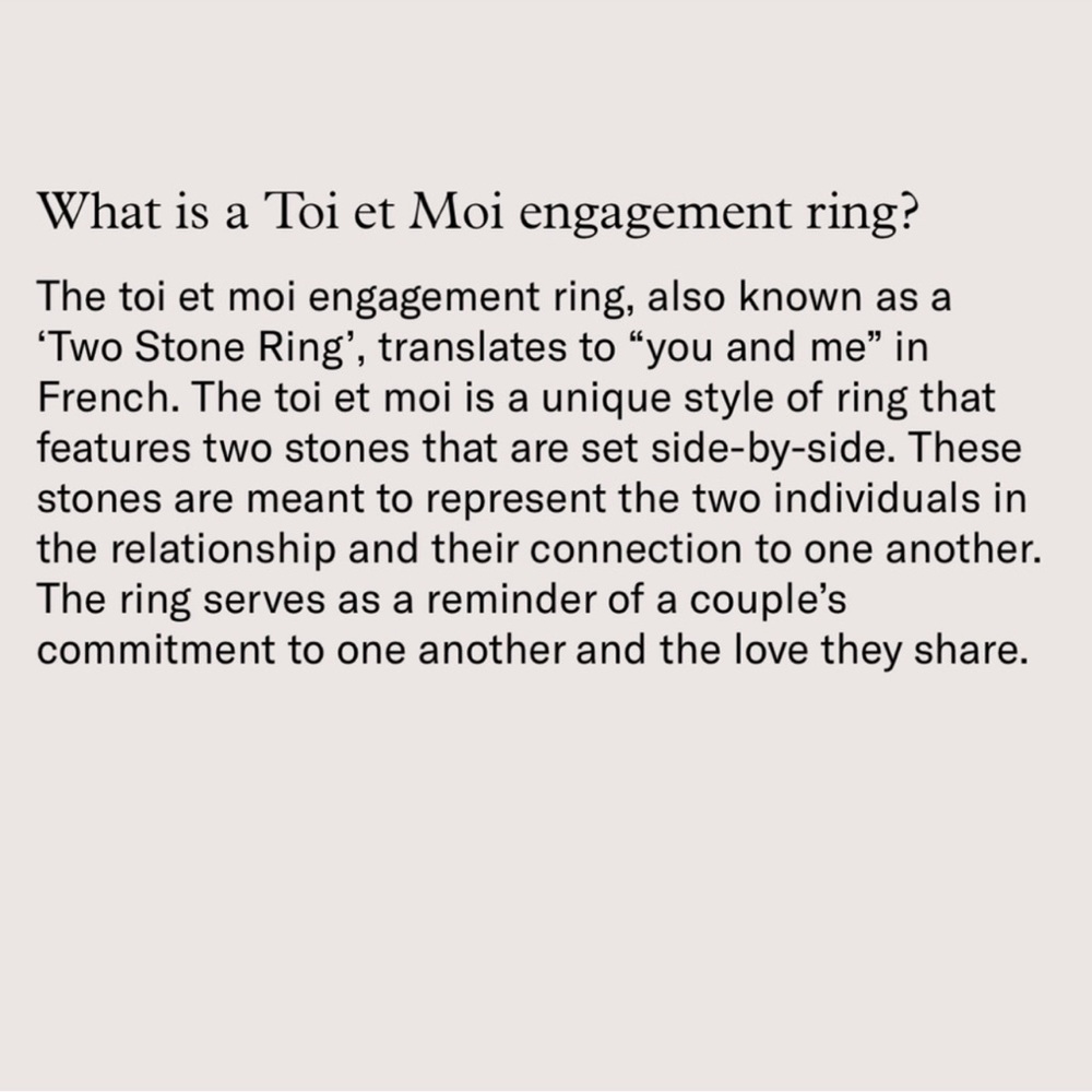 Toi et Moi Double Stone Engagement Ring - Picture 3 of 10